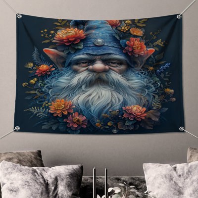 Gnome Wall Tapestry - Fantasy Wall Decor