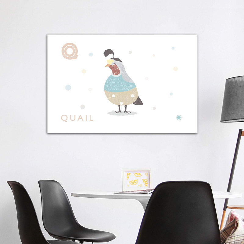 Caille - impression d'art graphique, Toile tendue, Pas de tapis, H 40 po x l 60 po x 1,5 po