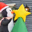 Arbre de Noël gonflable, père Noël et pingouin
