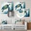 Aquarelle tortue nageant III - tortue animaux, décoration murale en métal-87827056