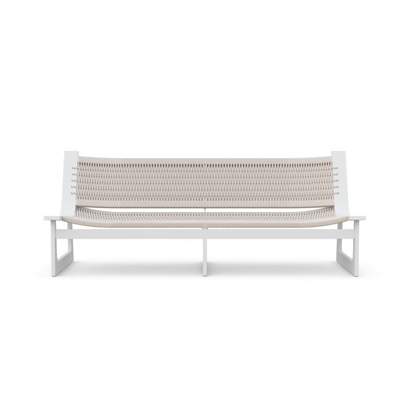 Cozumel 3 Seat Sofa, Matte White