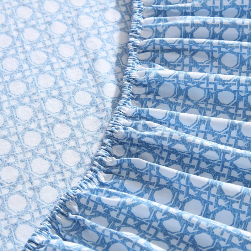 Ensemble de draps en coton percale Tommy Bahama, Ensemble de draps pour très grand lit avec 2 taie