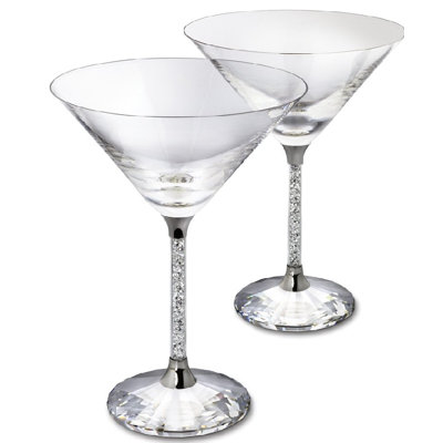 Raiden 274ml Handmade Crystal Martini Glass Set