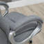 Fauteuil de direction en lin gris neutre avec dossier haut et hauteur réglable, siège de poste de travail ergonomique