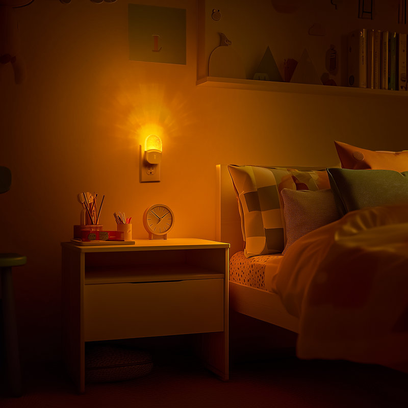 4-Pack Of White Acrylic Dimmable Night Lights With Light Sensor