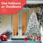 4FT Flocked Christmas Tree with Pine Cones-118345084