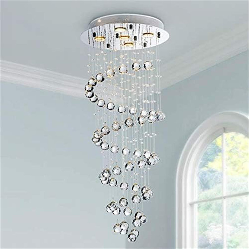 Dzeneta Crystal LED Tiered Chandelier