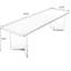 Bureau rectangulaire en bois massif noir et acrylique-108781375