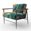 Hawaiian Waves Surf Dream II - Chaise rembourrée avec accoudoirs tropicaux, fauteuil d'appoint Hawaii Art-1541412394