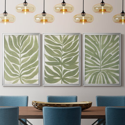 Driftwood Palm Leaf I - Toile tendue avec châssis sur mesure - 3 pièces
