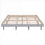 Grand lit plateforme flottant moderne gris froid, fabrication de panneau de particules, aucun sommier requis pour la chambre à coucher