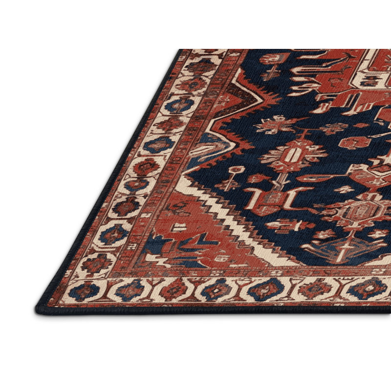 Tapis brun lavable à la machine, Rectangle 5 pi x 7 pi