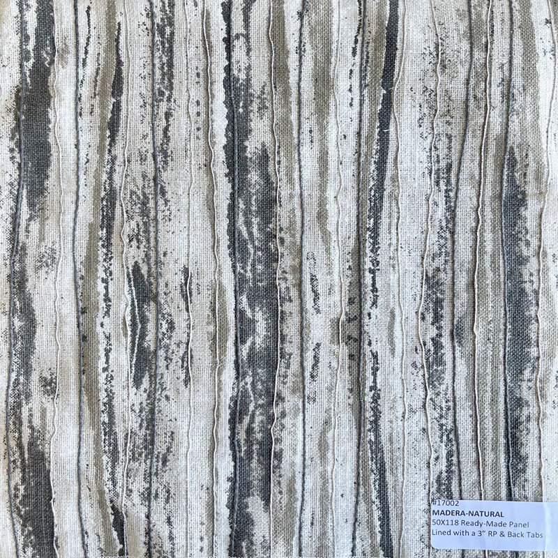Madera Cotton Blend Abstract Room Darkening Thermal Rod Pocket Curtain Panels, 50" W x 96" L