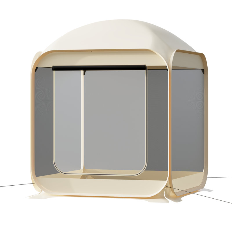 Tente de camping en maille respirante 6 pi x 7,2 pi avec protection contre les insectes - porte simple, double fermeture à glissière, abri spacieux pour une utilisation extérieure et intérieure