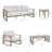 Hamarto 5 Pieces Aluminum Patio Conversation Sofa Seating Group With Cushions For 5 Person