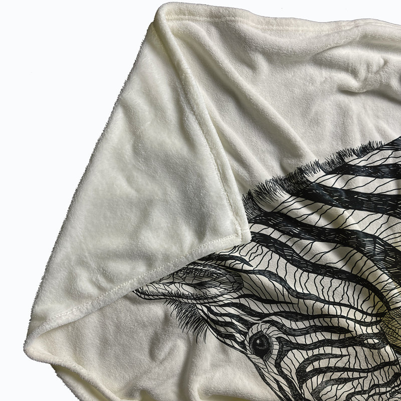 Schuh Plain Weave / Muslin Throw Blanket, Ivory