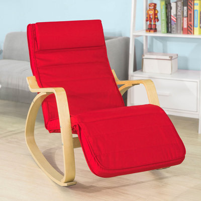 Carnelian Solid Wood Rocking Chair