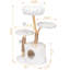 Arbre à chat moderne, tour de chat à branche naturelle, condo pour chat de luxe, mobilier pour chat d'intérieur, cadeau de chat chaton
