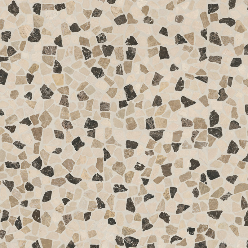 Marvella Pebble 12 in. x 12 in. Natural stone Mosaic Floor and Wall Tile, Marble Blend