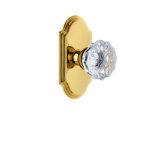 Grandeur Arc Plate Single Dummy with Fontainebleau Crystal Door Knob