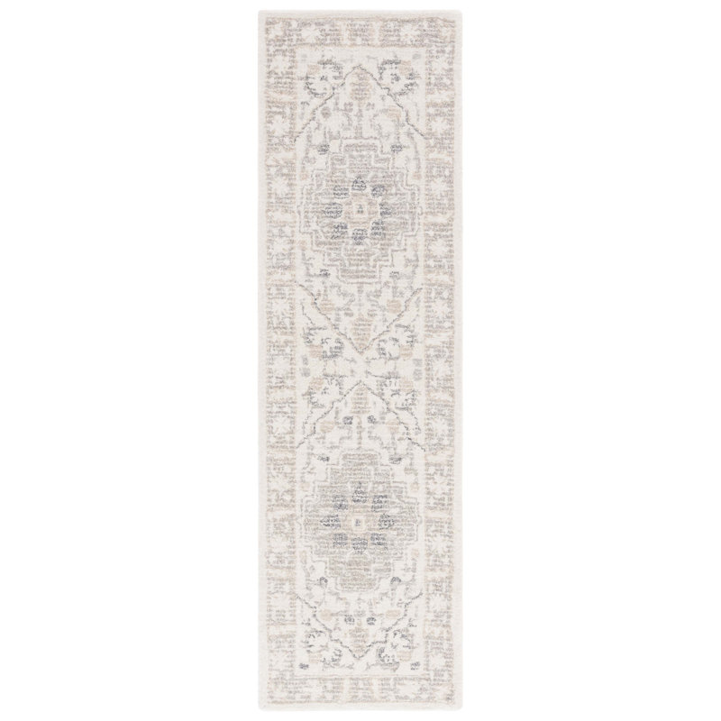 Tapis ivoire / beige Metro 617, Tapis de couloir 2 pi 3 po x 8 pi