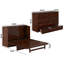Commode lit escamotable en bois avec tiroir de rangement, station de charge intégrée et matelas Tucson-738224862-738224859