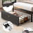 Twin Size Storage Bed with Extra Lager Footboard Drawers and Storage Headboard, USB&AC Charging Station, APP & Remote RGB Lights, Farmhouse Industrial Platform Bed, Noise-Free, No Box Spring Needed-30126300-30126290