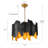 Maner 4 - Light 19'' W Dimmable Black Gold Drum Dining Room Chandelier