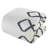 Nataly White/Blue Polyester 7 Piece Comforter Set-1932665921