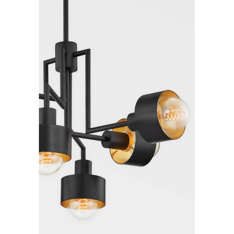 Lustre géométrique unique à 6 lumières Sachi