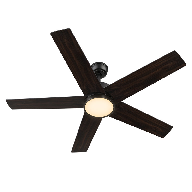 52'' Ceiling Fan with LED Lights, Dark Walnut