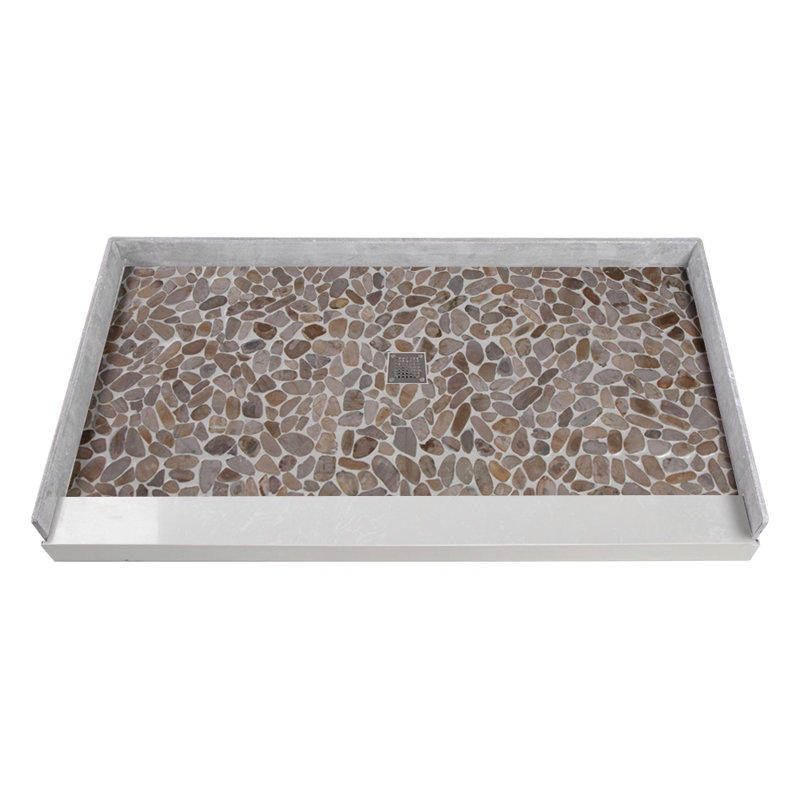 Base de douche à seuil simple l 60 po x P 32 po, Centre
