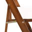 4 chaises pliantes en bois massif, assise confortable, ensemble de chaises faciles à transporter (4 pièces) avec tablette en noyer et coussin beige