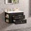 Meuble-lavabo mural de 30 po avec lavabo simple en céramique, armoire de rangement flottante moderne avec robinet à 2 tiroirs non inclus-318065302