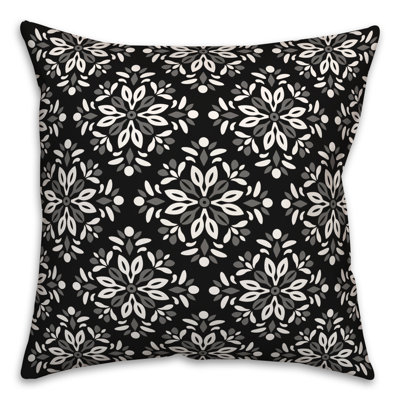  Medallion Polyester Indoor/Outdoor Throw Pillow