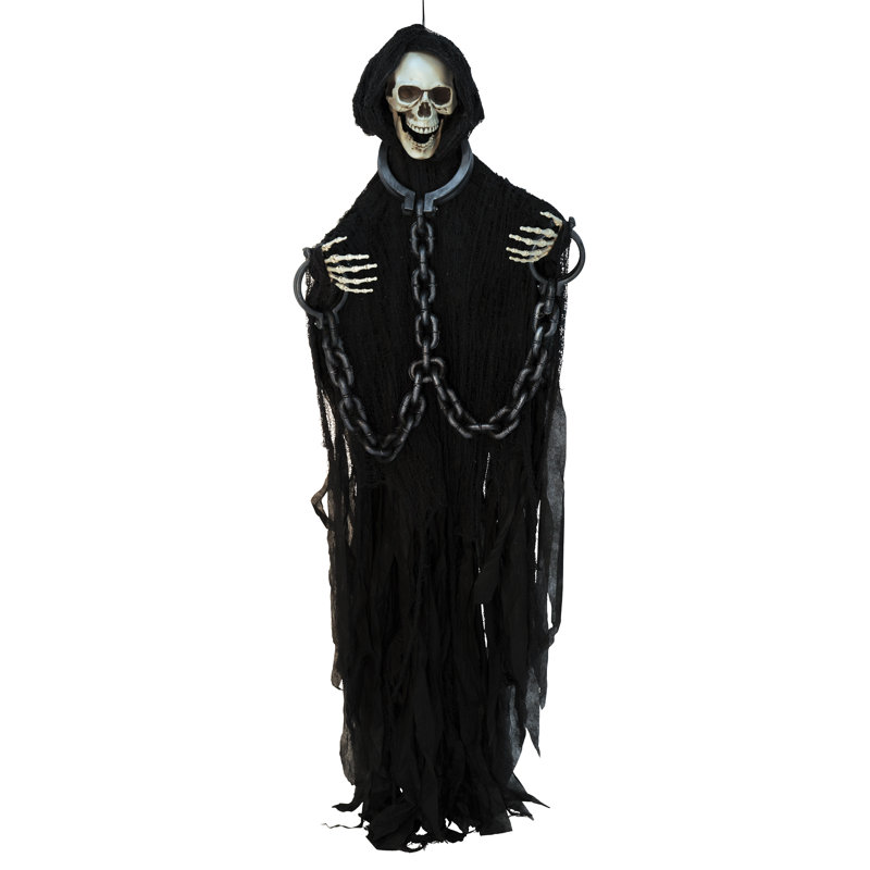 Squelette d'Halloween avec chaînes effrayantes