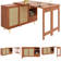 360° Expandable Rotating Bar Table With Storage Cabinet