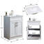 Ensemble de meuble-lavabo simple moderne 24 po 2 portes