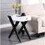 Table Hip blanche et noire avec fonction de chargement et compartiment de rangement dissimulé chic avec espace de tiroir dissimulé pour une apparence propre-1119424415