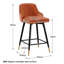 Swivel Velvet Upholstered Counter & Bar Stool With Solid Metal Frame-1921254708-1929667215