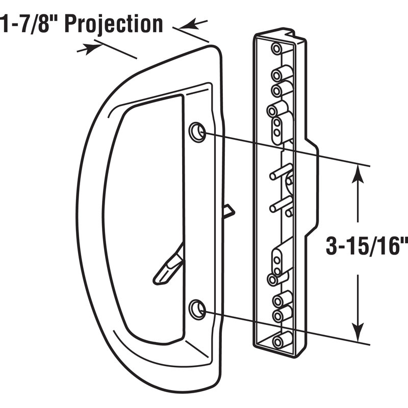 Prime-Line Sliding Door Handle Set