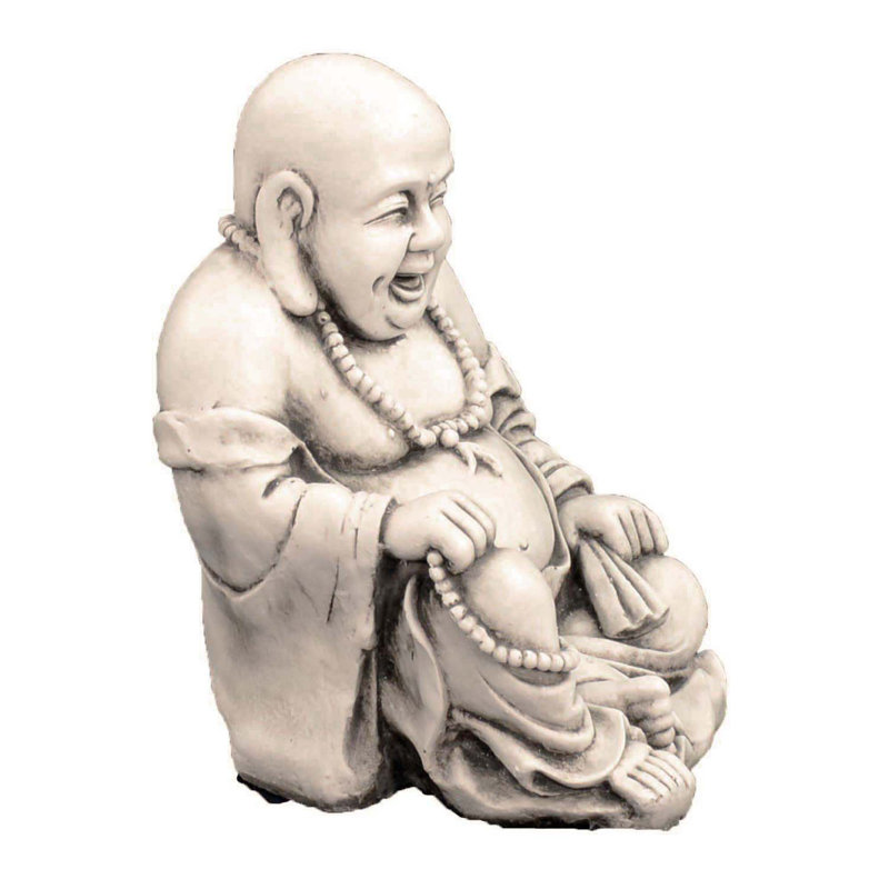 BUDDHIST MONK Sitting 43cm, Antique Stone