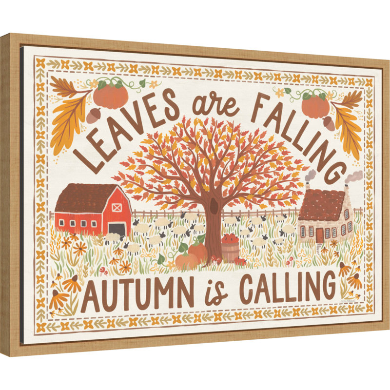 «Autumn Days I» par Laura Marshall, reproduction d'art sur toile encadrée, H 16 po x l 23 po