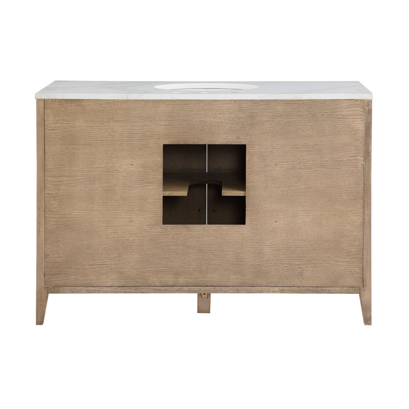 Alsup 48'' W Vanity, Wire Brushed Oak