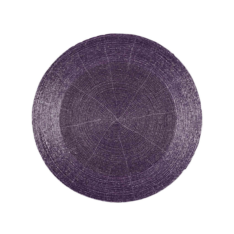Napperon en verre bicolore mauve, ensemble de 4, Mauve bicolore