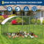Grande cage à poules en métal pour animaux de compagnie, poulailler d'extérieur avec couvercle imperméable, porte double, support triangulaire renforcé-320043325