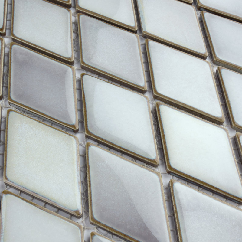 Hudson 2" x 3" Porcelain Grid Mosaic Wall & Floor Tile, Gray Eye
