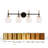Satilla 4-Light Dimmable Modern Black/Brass Vanity Light-1181138267