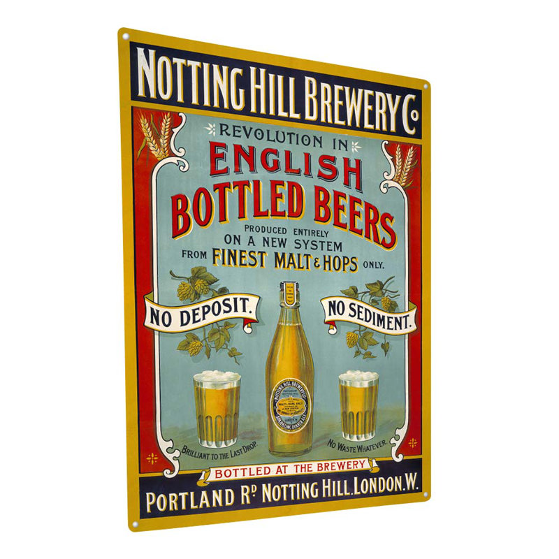 Impression sur métal par Notting Hill Brewery, H 15,5 po x l 11,5 po x P 0,04 po