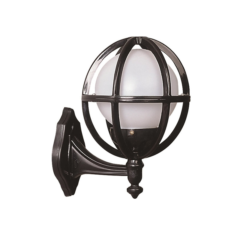 Modern Outdoor Wall Lamp, Black & White, 12.9 x 7.9 x 9.8 inches | Durable ABS Body & Polyethylene Cap, E27 Socket (Max 40W), IP65 Waterproof Rating | Stylish Industrial Design for Patios & Entrances